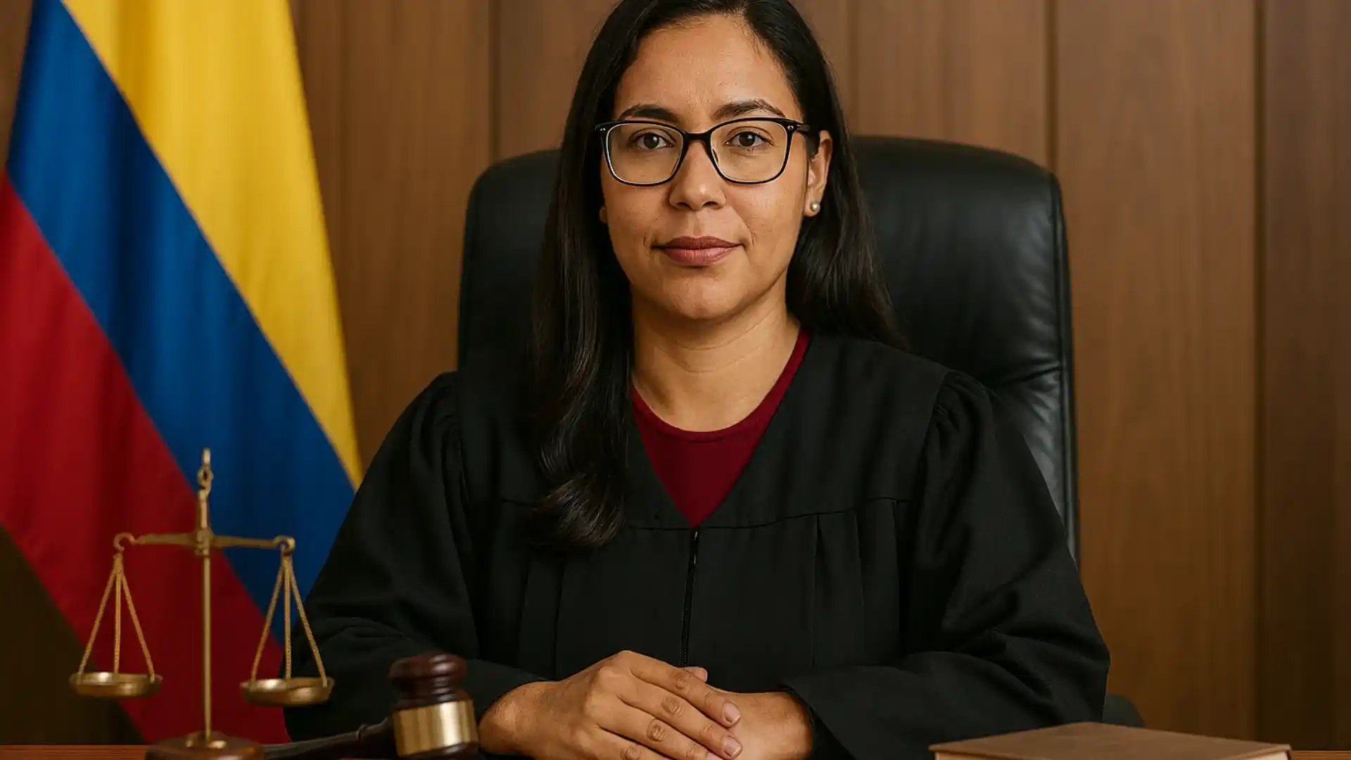 Representación conceptual de un juez analizando documentos jurídicos, que simboliza la diferencia entre la revisión judicial legítima y la acusación injustificada de prevaricato por acción.